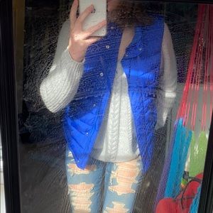 Gap blue vest, not super thick, worn maybe once